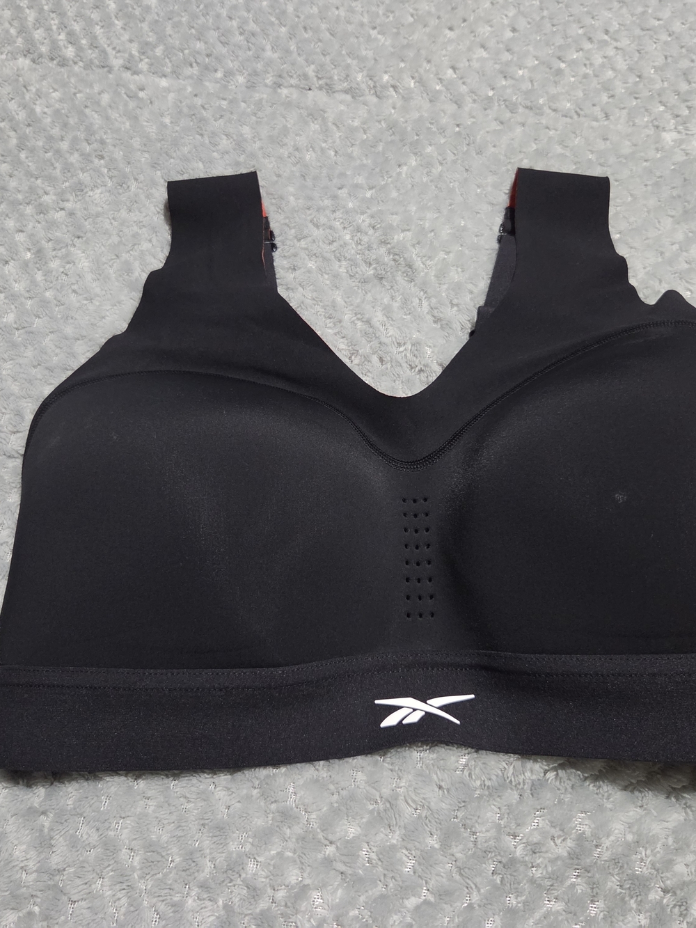 Reebok Women's Black/Orange Pure Move High-Impact Sports Bra